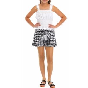 Rare Editions Little Girls Checkered Shorts Matching Set
